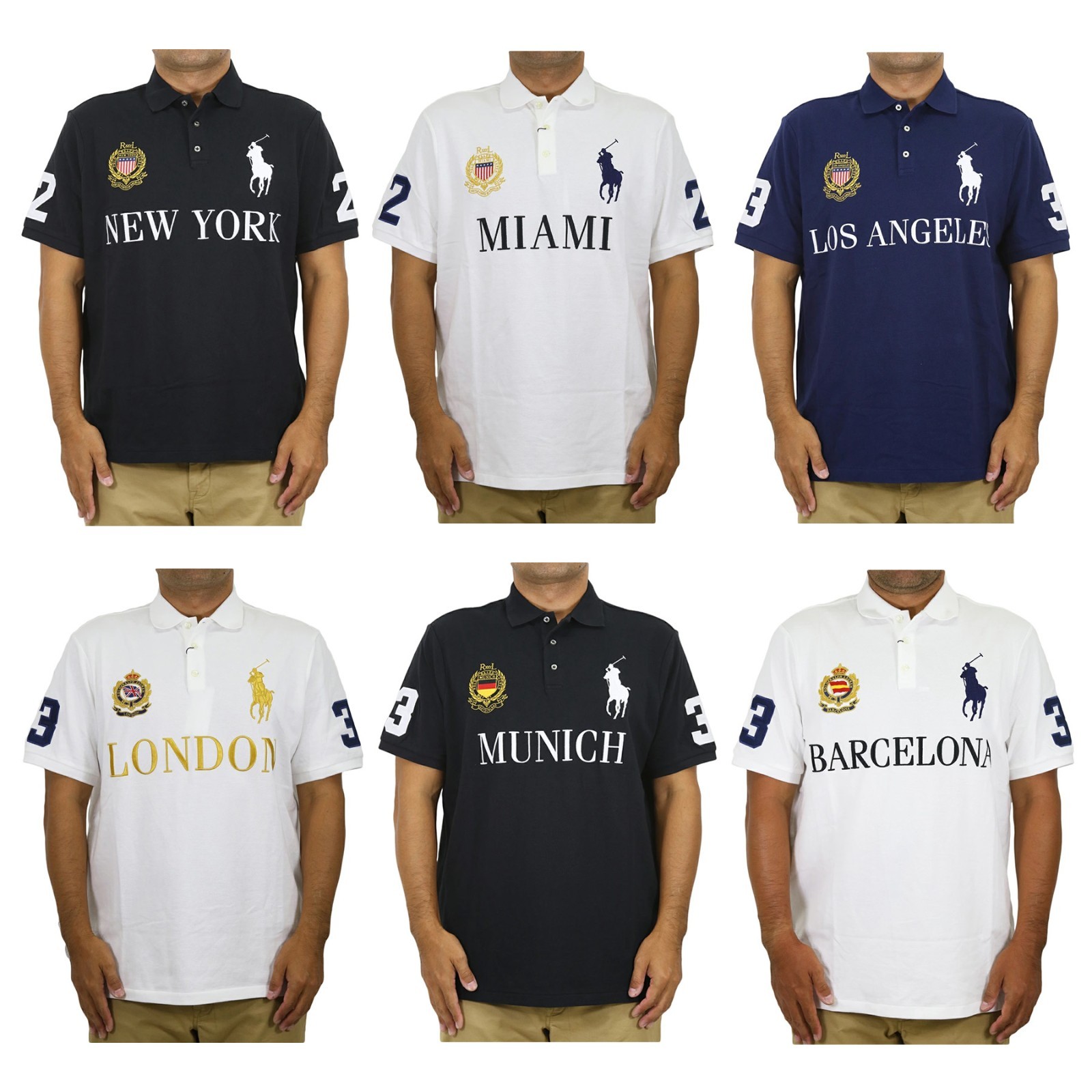 Polo Ralph Lauren Big Pony Classic Fit City Polo Shirt with Emblem - 6 options