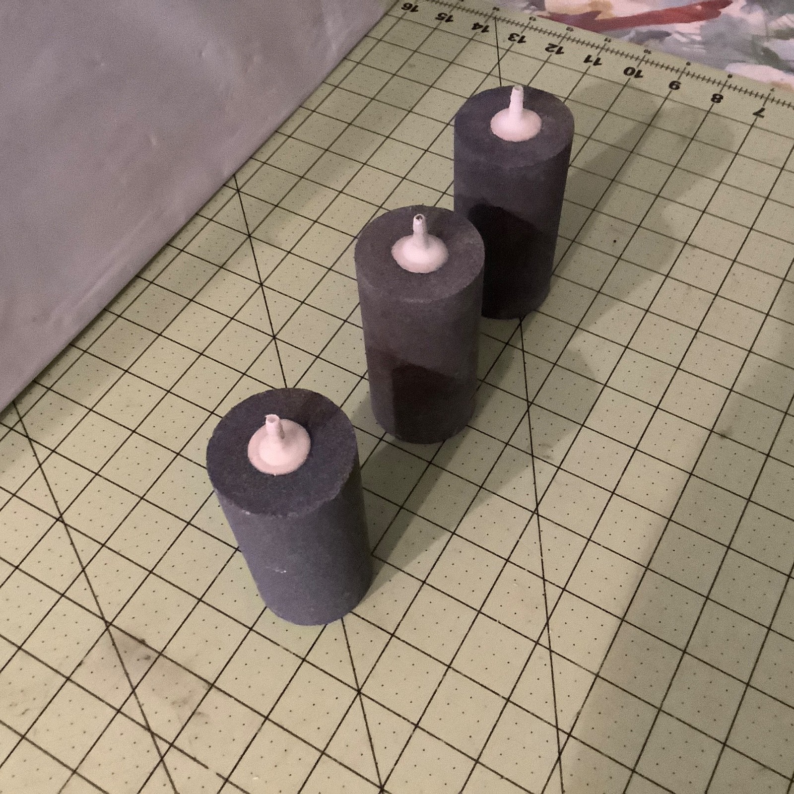 Lot of 3 Air Stone 4" x 2" Cylinder for Aquarium, Aerator Hydroponics FREE SHIP