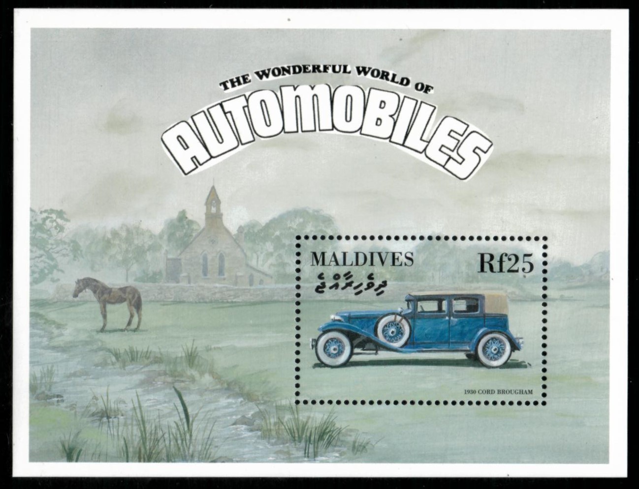 Maldives 2001 - Automobiles Cars - Souvenir Stamp Sheet - Scott #2557 - MNH