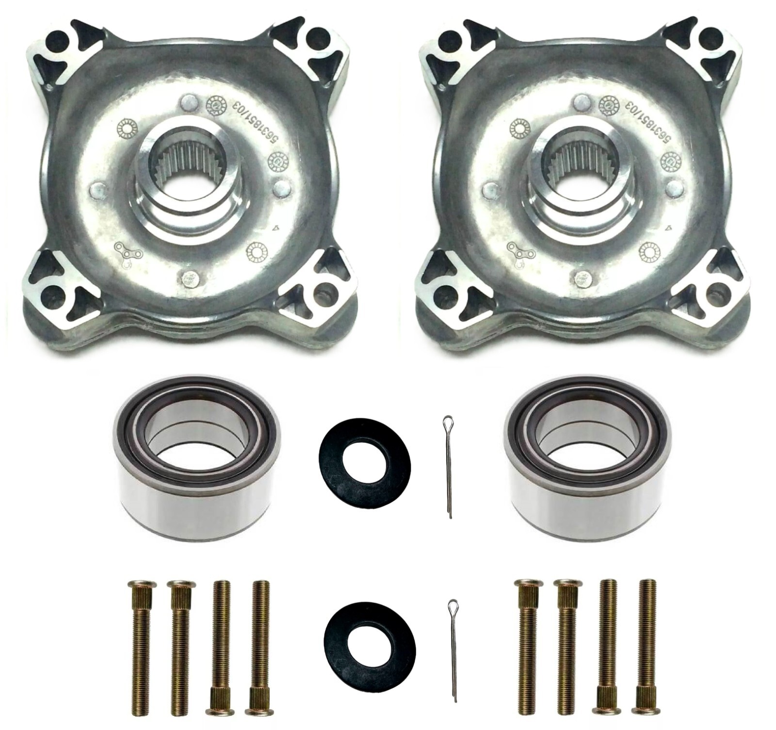 Complete Front Wheel Hub Service Kit Updated Version for Polaris RZR 800 / S 800
