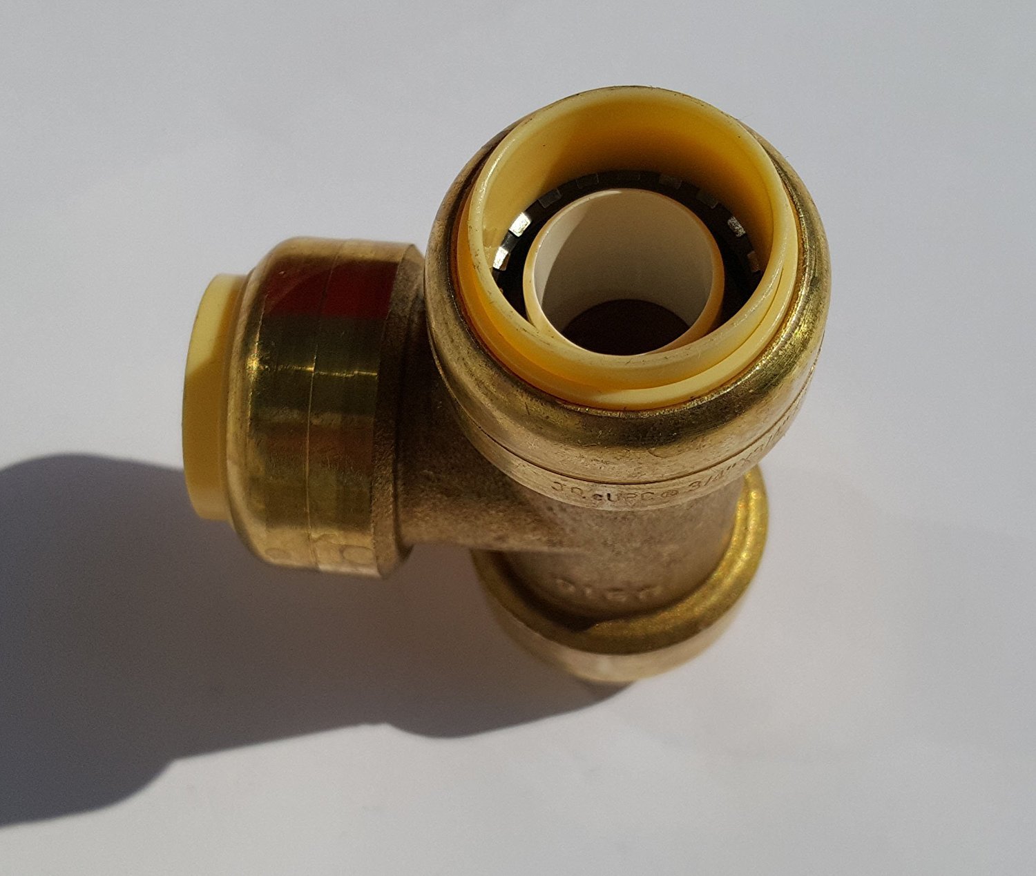 3/4" PUSH FIT TEES (10 PIECES) - LEAD FREE BRASS 3/4 X 3/4 X 3/4