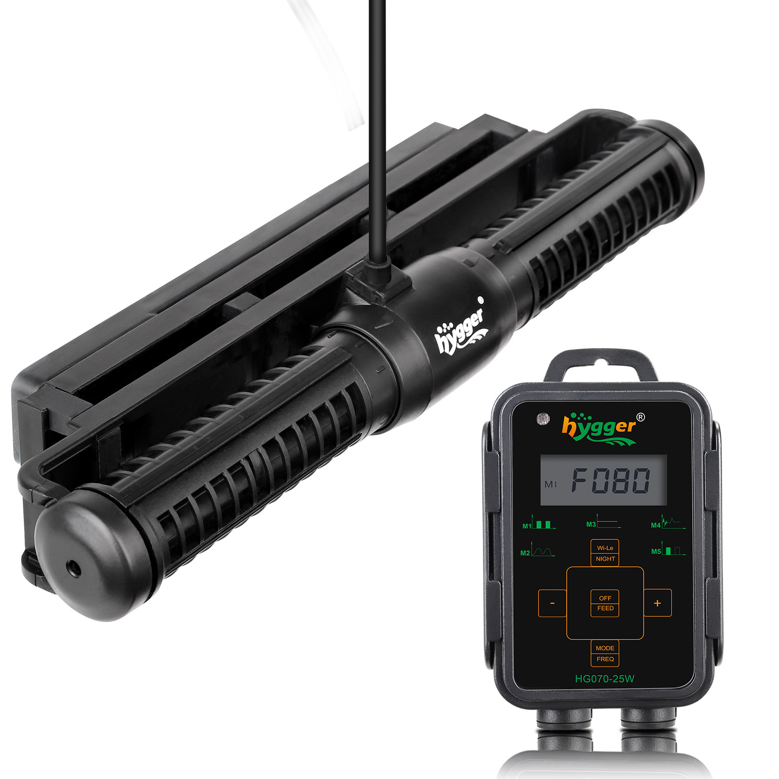 hygger Aquarium Wave Maker, Adjustable Cross Flow Pump LED Display Up to 265 Gal