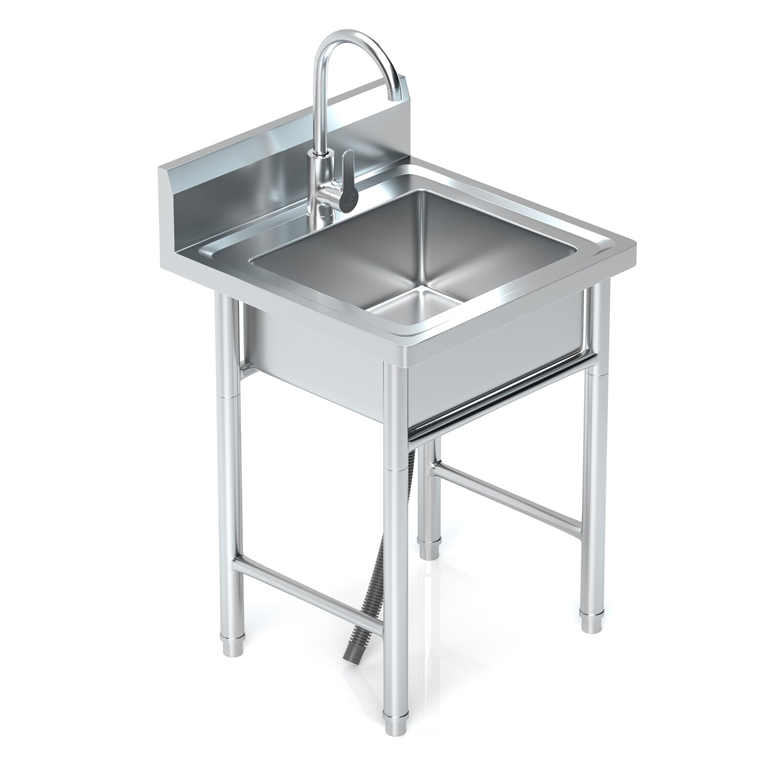 Commercial Kitchen Sink Stainless Steel Freestanding Compartment Utility Sink