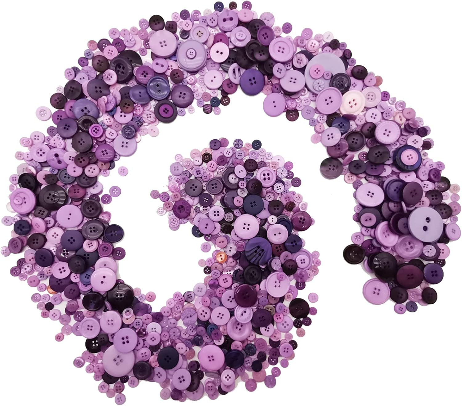 600-700Pcs Purple Buttons for Crafts Bulk Purple Craft Buttons Assorted Size for