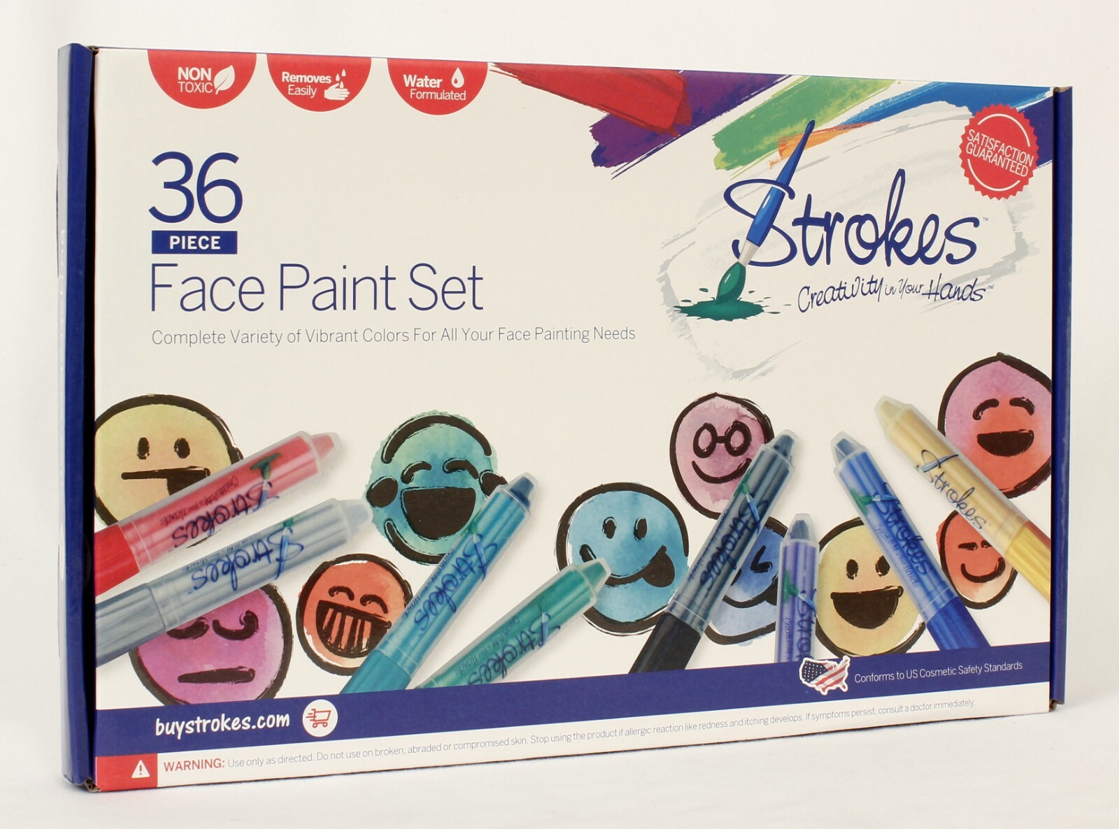 Face Paint 36 Colors Set Safe and Vibrant Non-Toxic Water Soluble NEW
