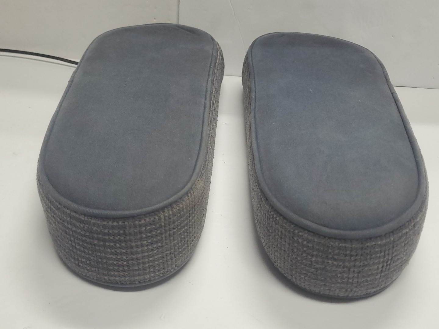 87-91 Ford F150 250 Bronco Bucket Seat Captain Chair Arm Rest Set Blue Cloth OEM