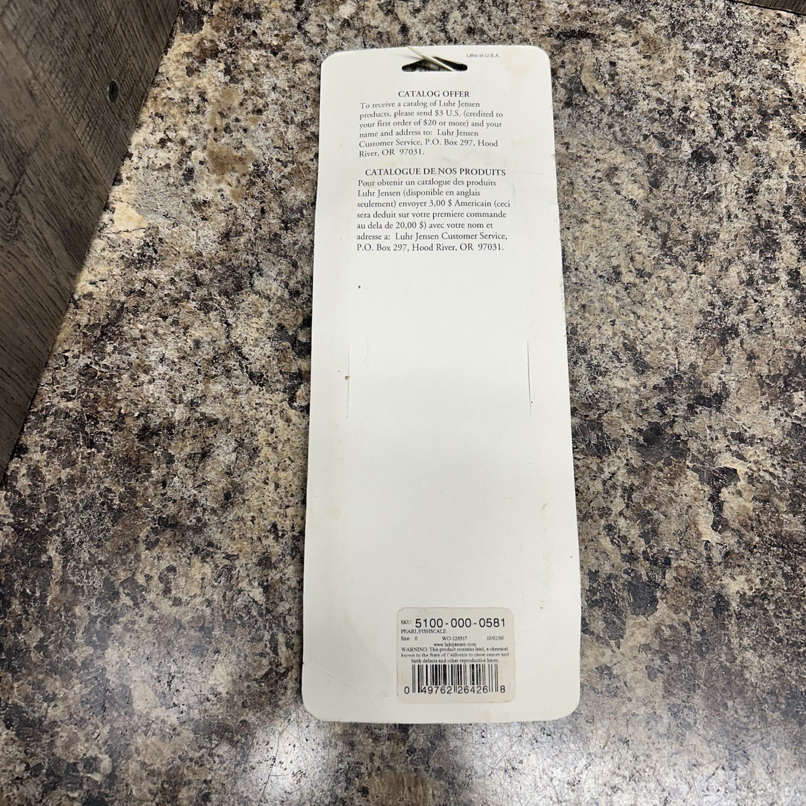 Vintage Luhr Jensen Dodger Size #0 Flasher New In Package Pearl Fishscale NOS