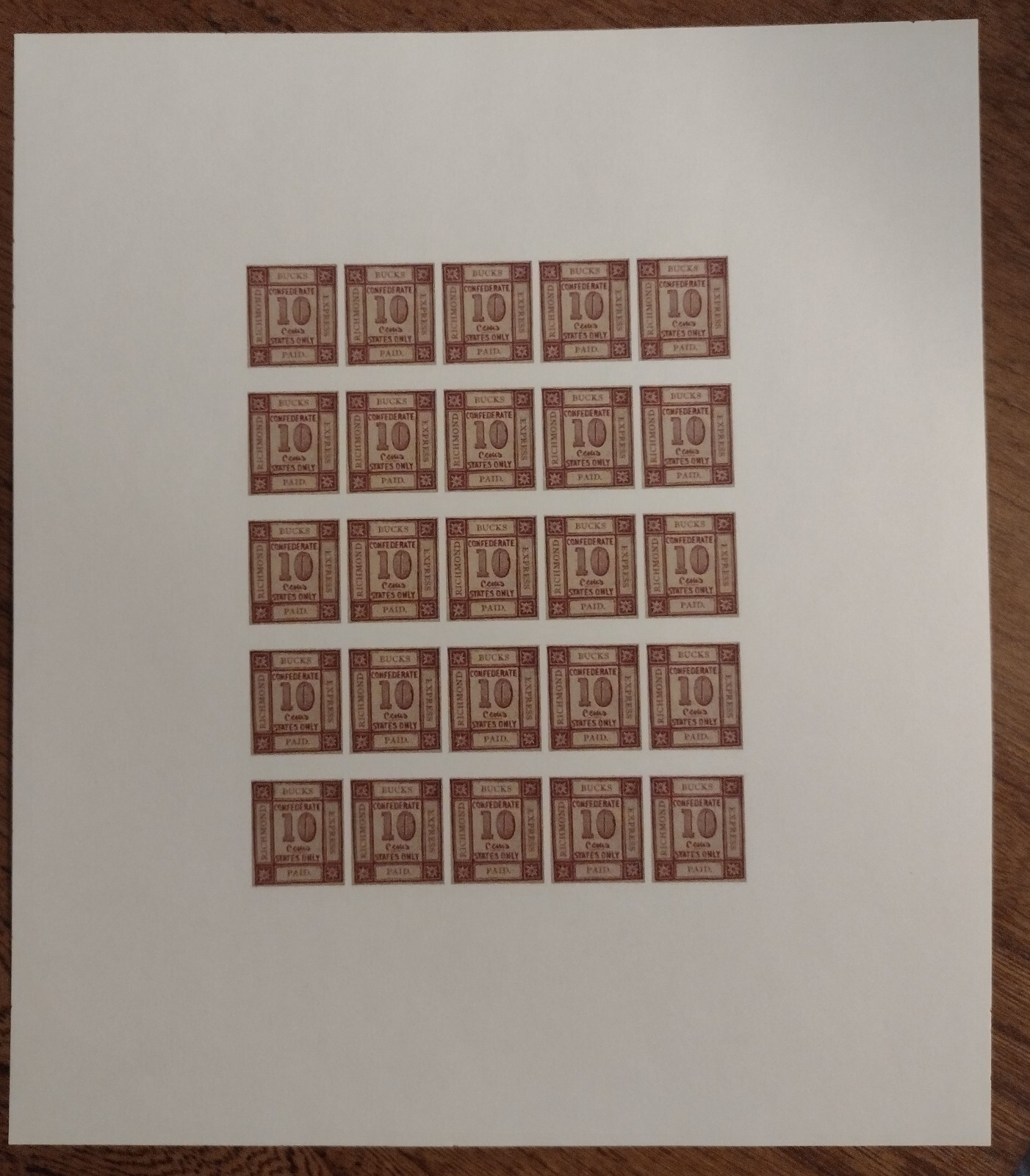 Civil War Reproduction Stamp Sheets Lithographs Prints Fantastic Item