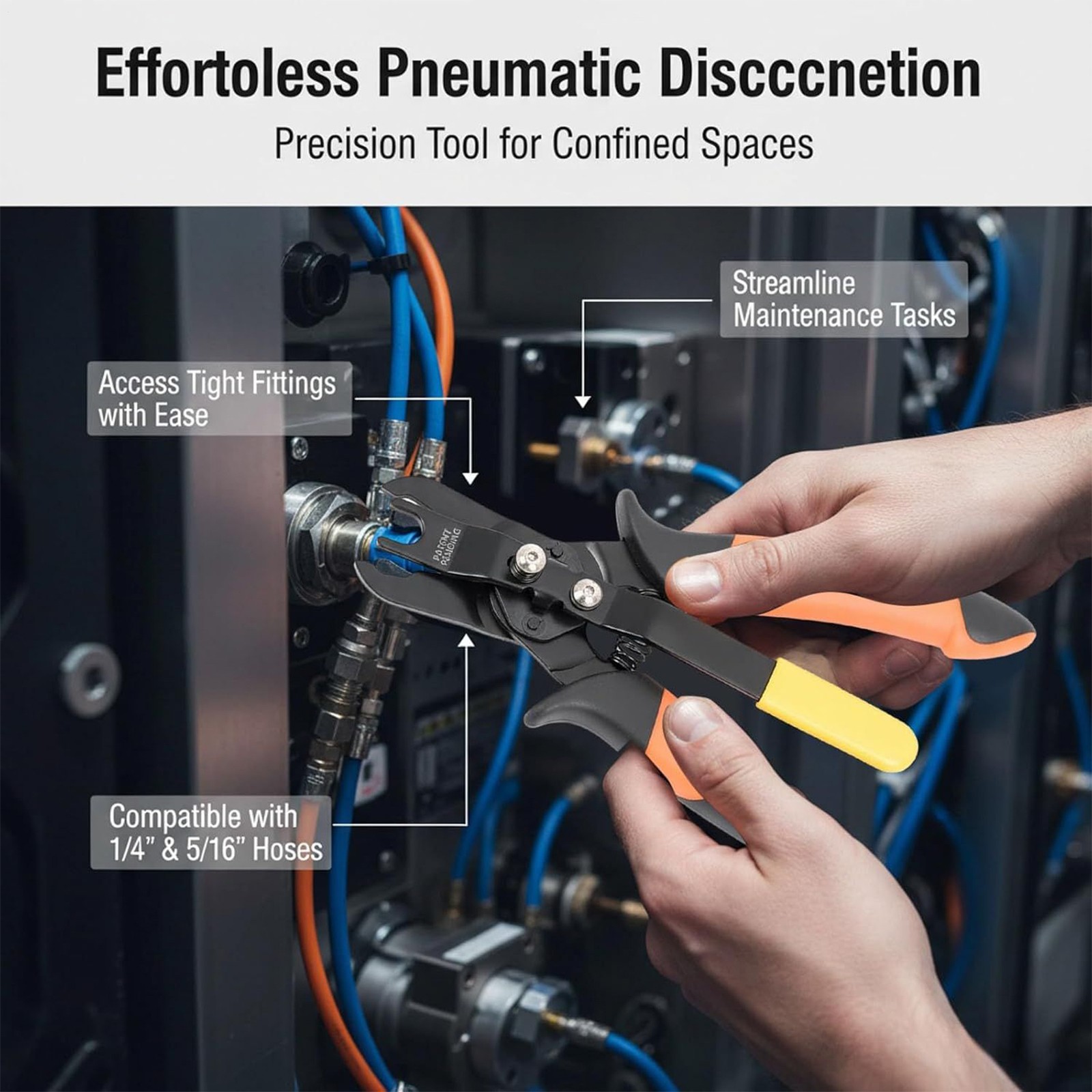 Air Line Pliers Push to Connect Fitting Disconnect Tool for 1/4" 5/16" Pneumatic