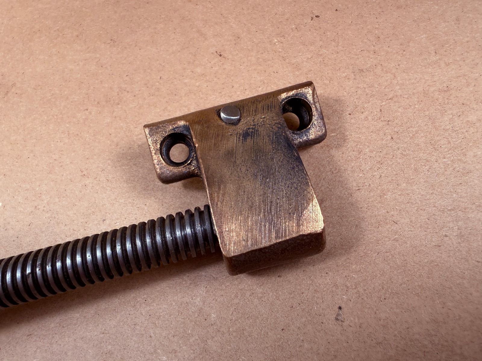 Vintatge Horizontal Milling Saddle Cross Slide Leadscrew Brass Nut + Knob