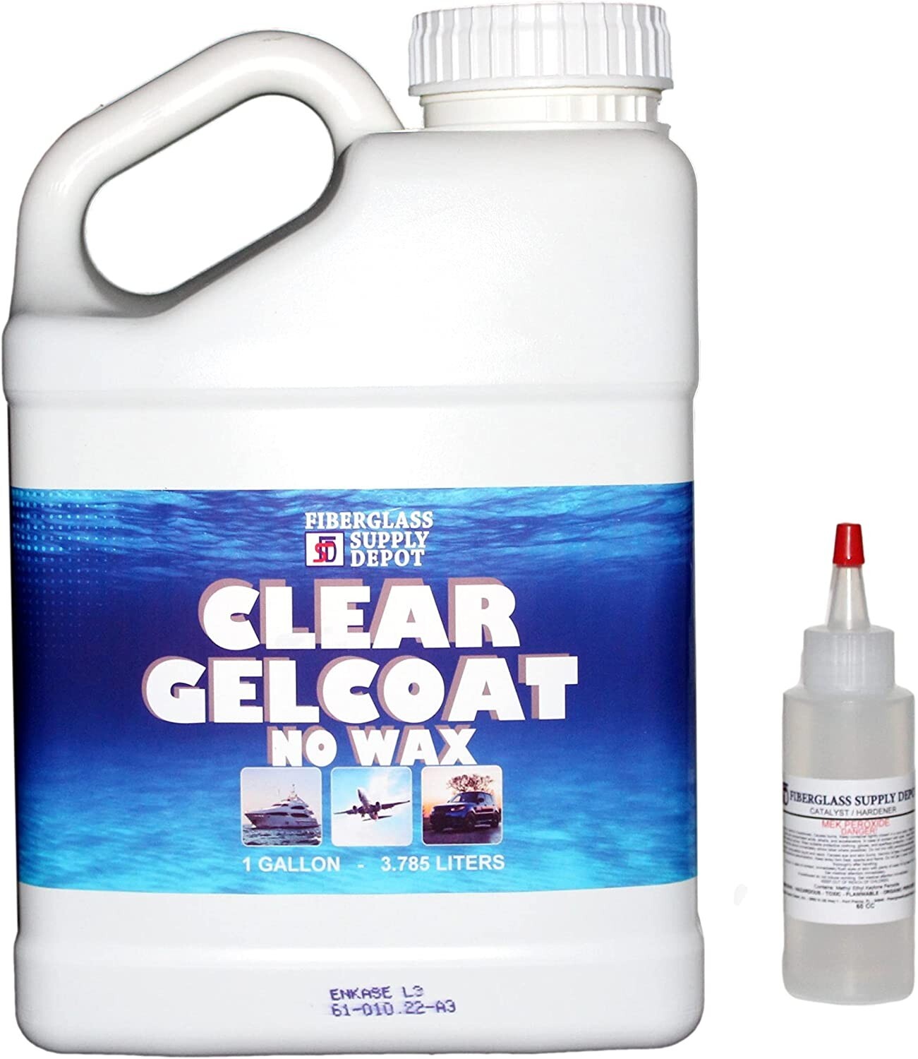 Clear Gelcoat No Wax (Gallon) with 2 oz of MEKP Hardener