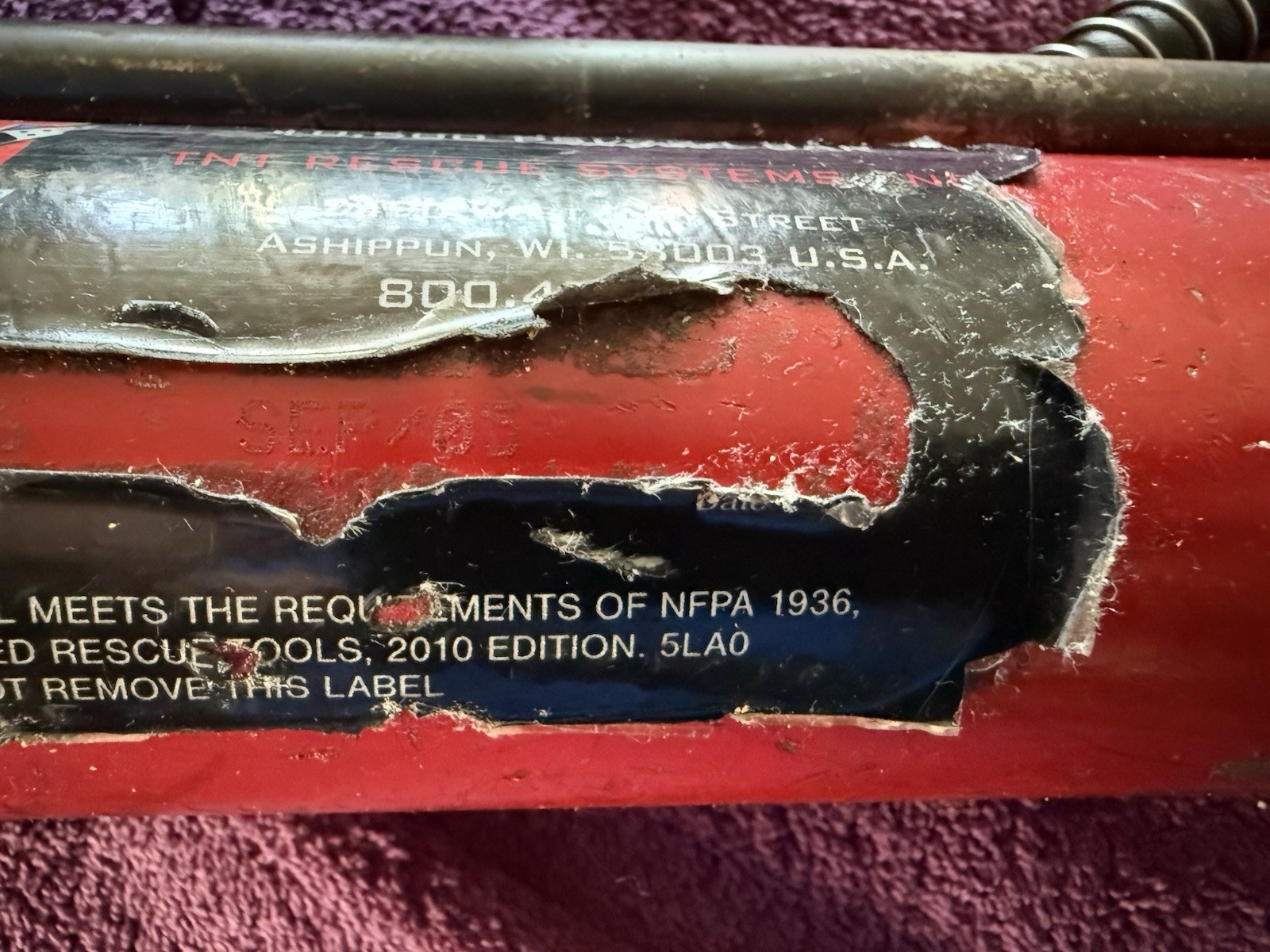 TNT Rescue Systems TLS Series Hydraulic Ram Tool 10,500 PSI/724 BAR