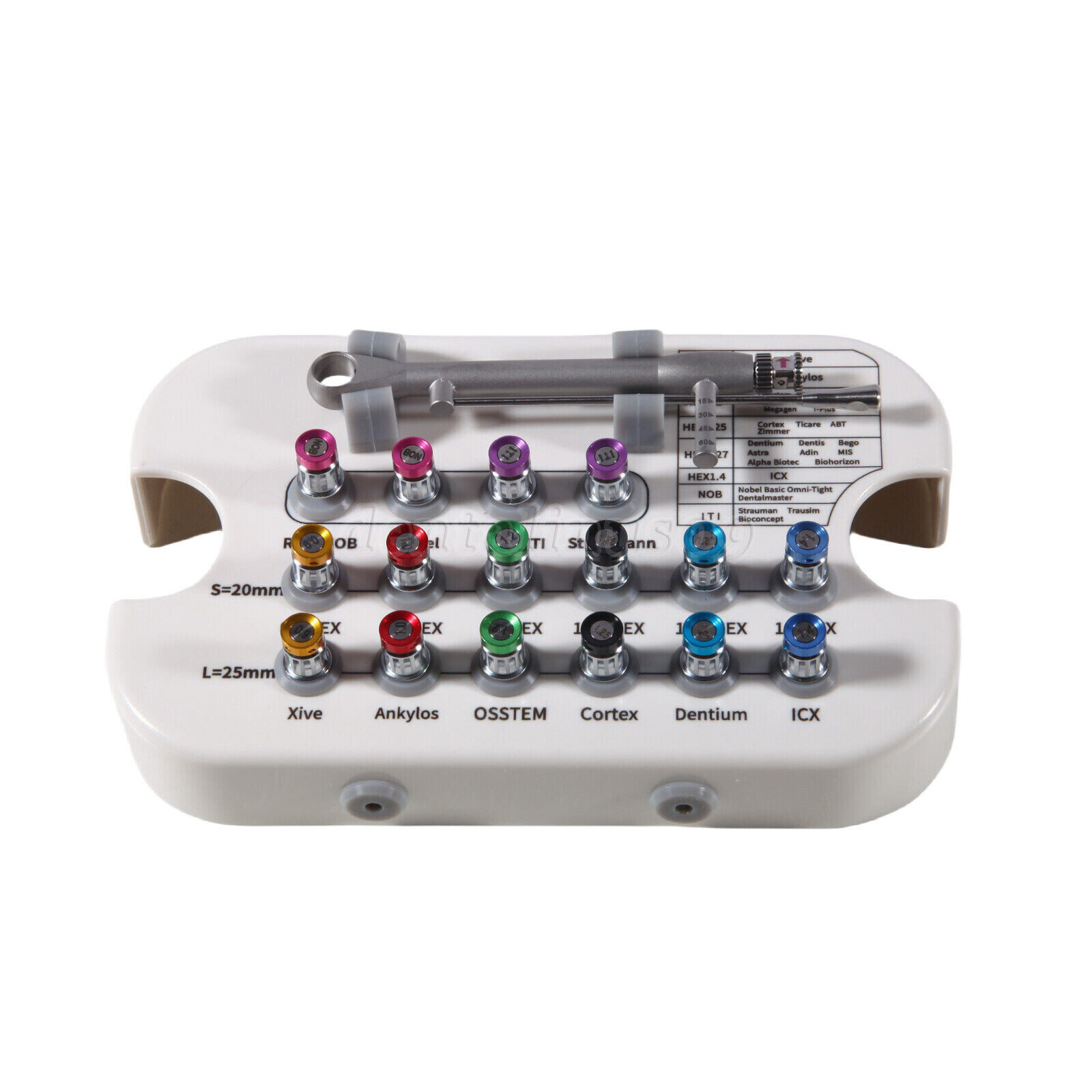 Dental Universal Implant Prosthetic Kit Torque Wrench Screw Drivers Remover +Box