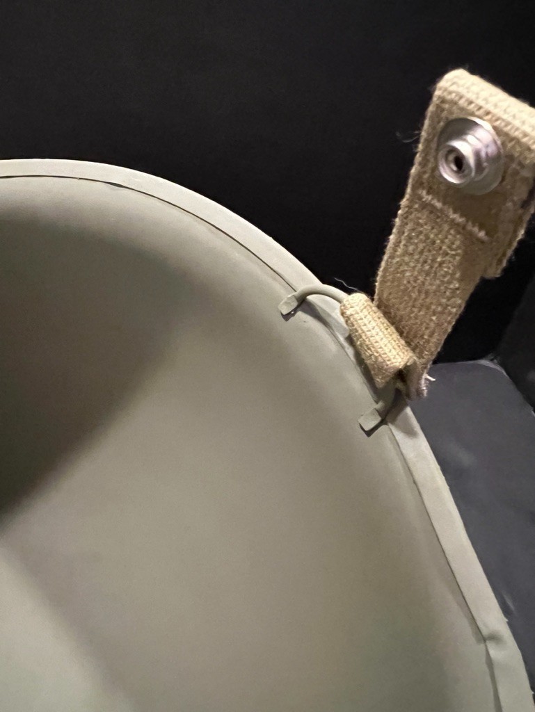 J.MURRAY, INC.1944 ORIG./CONVERTD US M-2 ‘D’ LOOP PARA HELMET & FIRESTONE LINER!