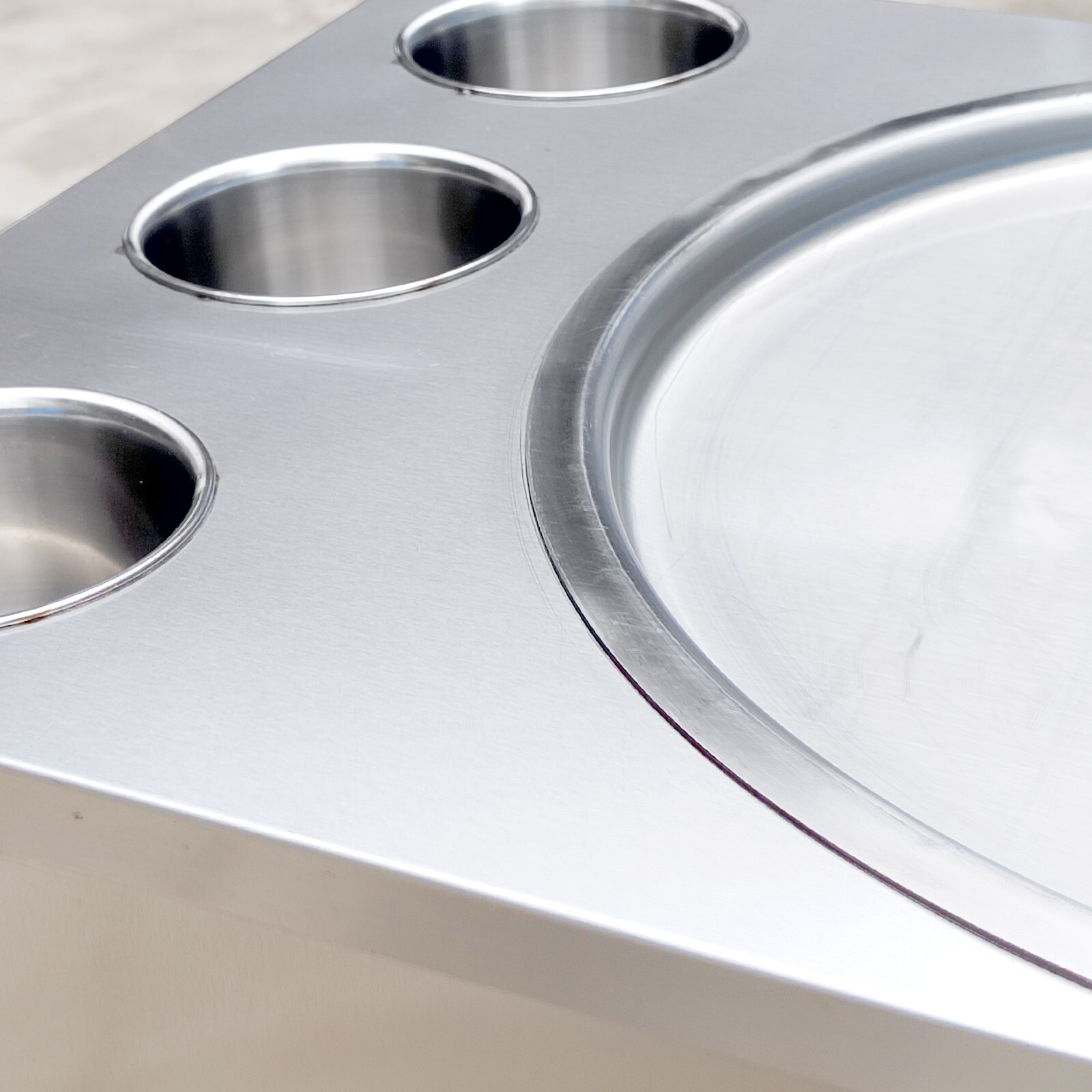 Kolice commercial 45cm (18" ) fry ice cream machine single round ice pan-3 tank