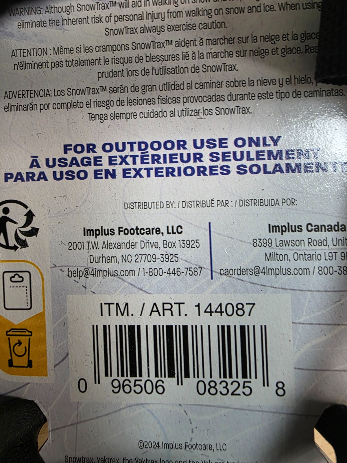 Snow Trax by Yaktrax L XL Tungsten Carbine Spikes For Shoes/Boots. Adjustable!