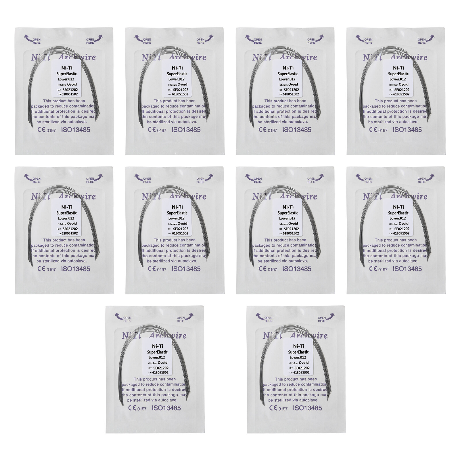 Dental Super Elastic Niti Round Arch Wires Arch Wire for Bracket Braces USA