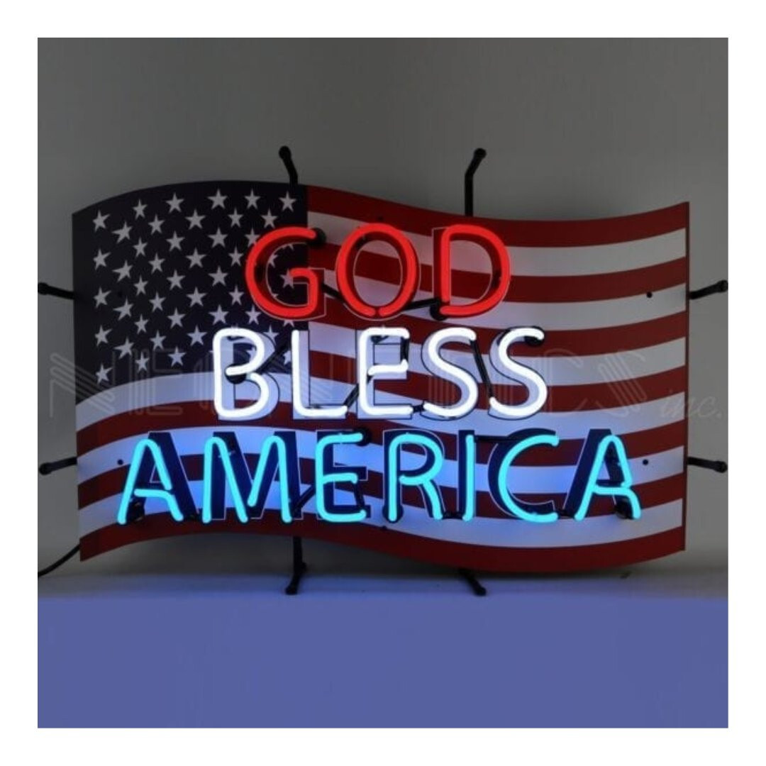 Neonetics 5GBUSA God Bless America Neon Sign