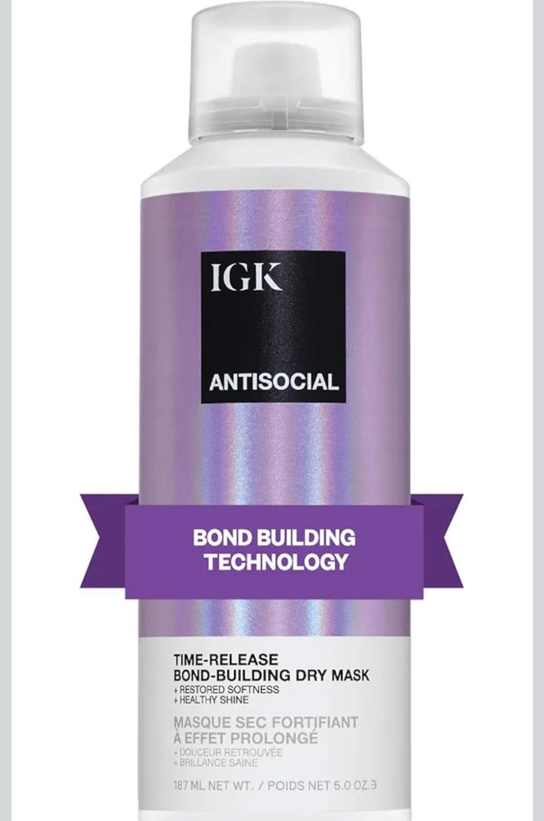 IGK Antisocial Overnight Bond-Building Dry Hair Mask 5 oz. BUY MORE & SAVE 🩷