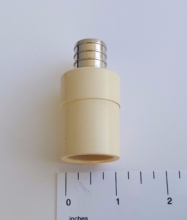 10 PIECES 3/4" PEX X 3/4" CPVC TRANSITION COUPLING ADAPTER (LEAD FREE BRASS