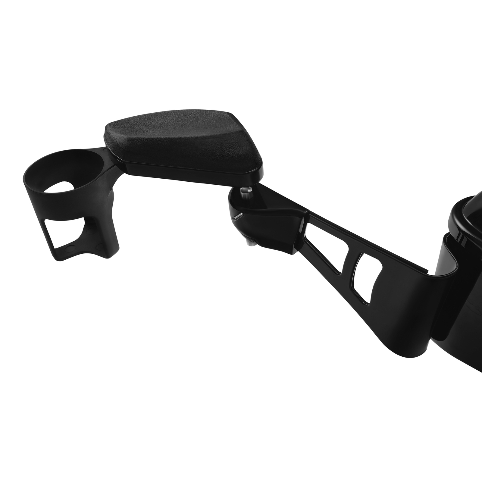 Black Passenger Arm Rests Armrests Drink Holder Fit For Harley Touring 2014-2024