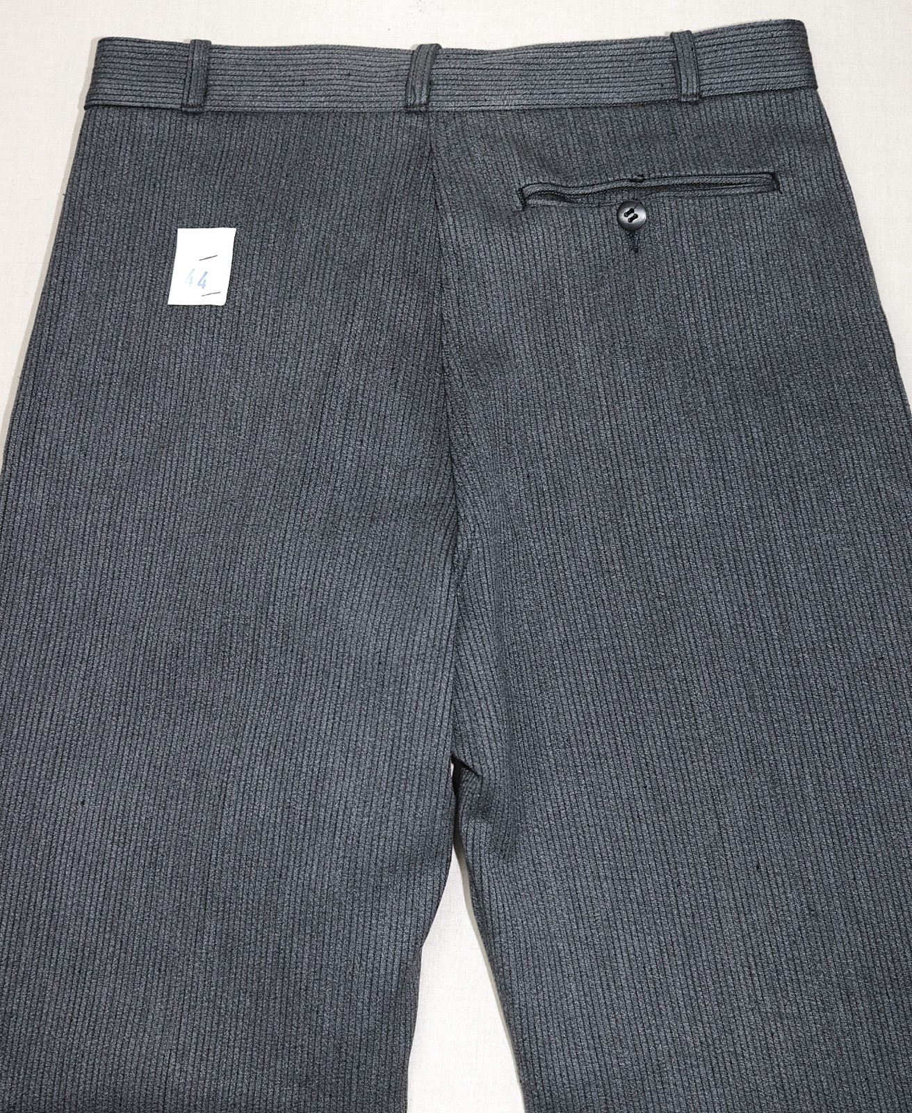 New French 1950s Grey Cotton Pique Work Chore Pants LAVAL W32 Made in France