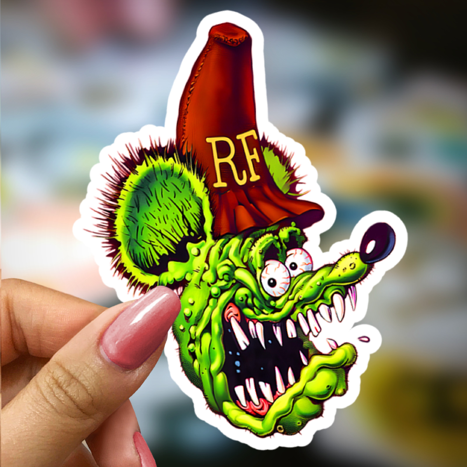 50pcs Rat Fink Ed Roth Vinyl Decals Vintage Hot Rod Custom Sticker Set