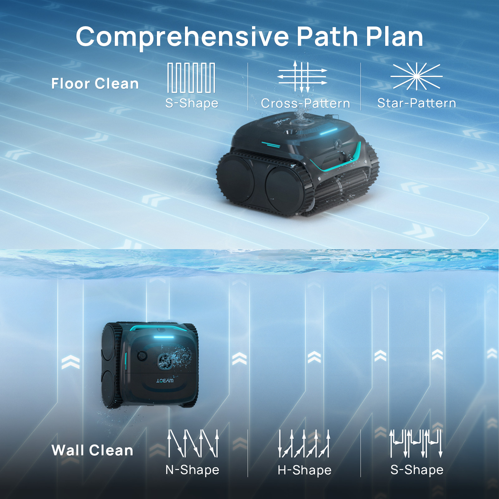 WYBOT C2 Vision Pool Robot Vacuum, Debris Detection with AI Camera,8-in-1 Master