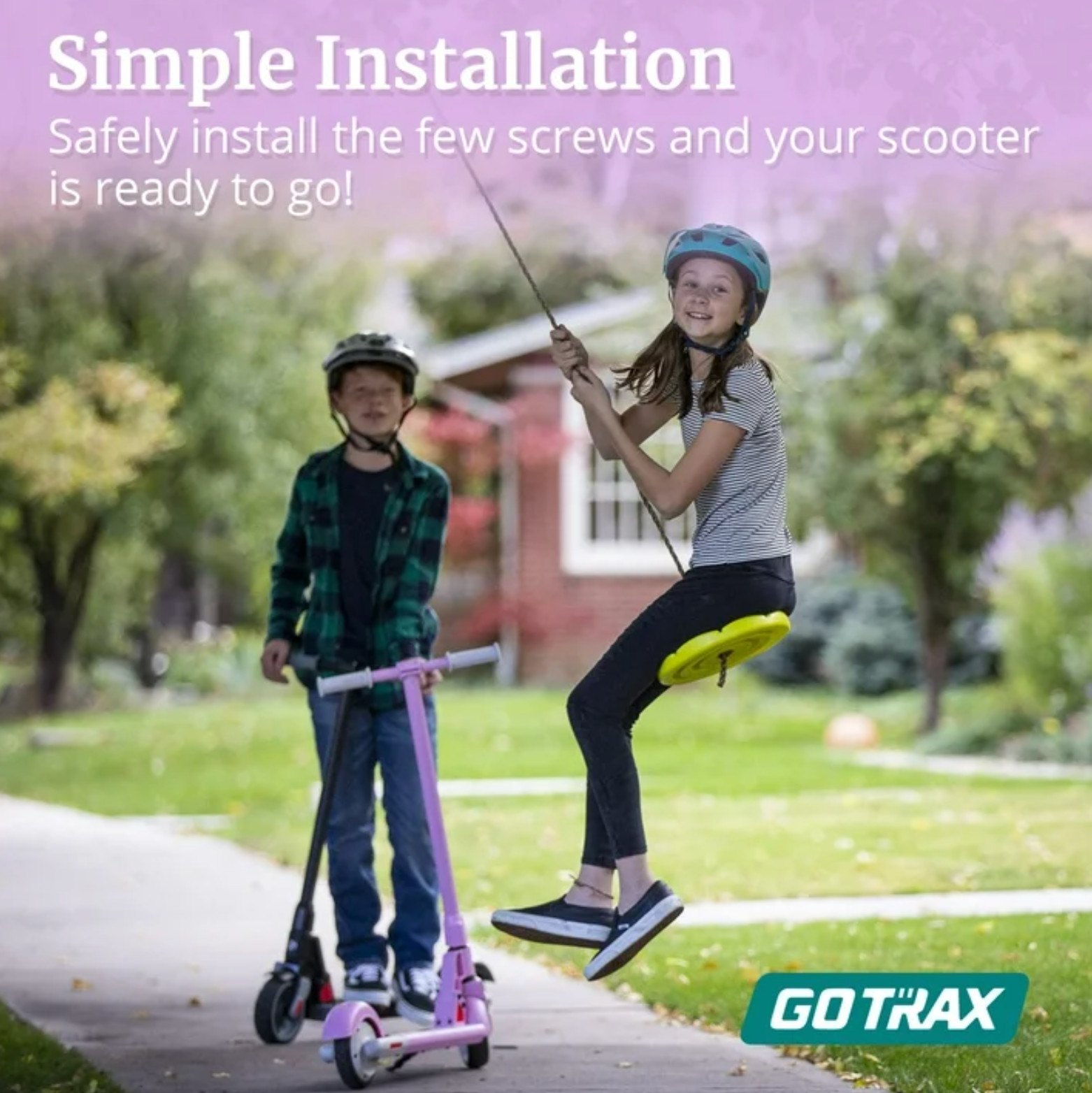 Gotrax GKS Electric Scooter for Kid, 6" Solid Wheels, Max 4 Miles and 7.5 Mph