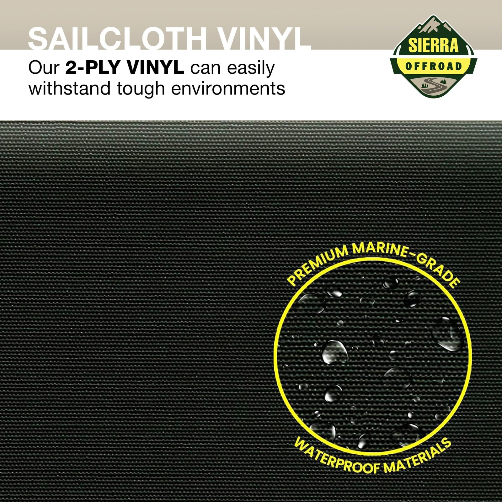 Sierra Offroad Soft Top for 2020 - 2026 Jeep Gladiator JT Black Sailcloth Vinyl