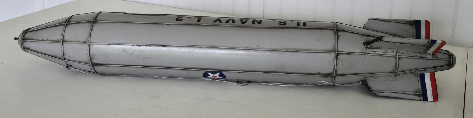 WWII 26" U.S. Navy L-2 Metal Model Hanging Blimp Airship Toy