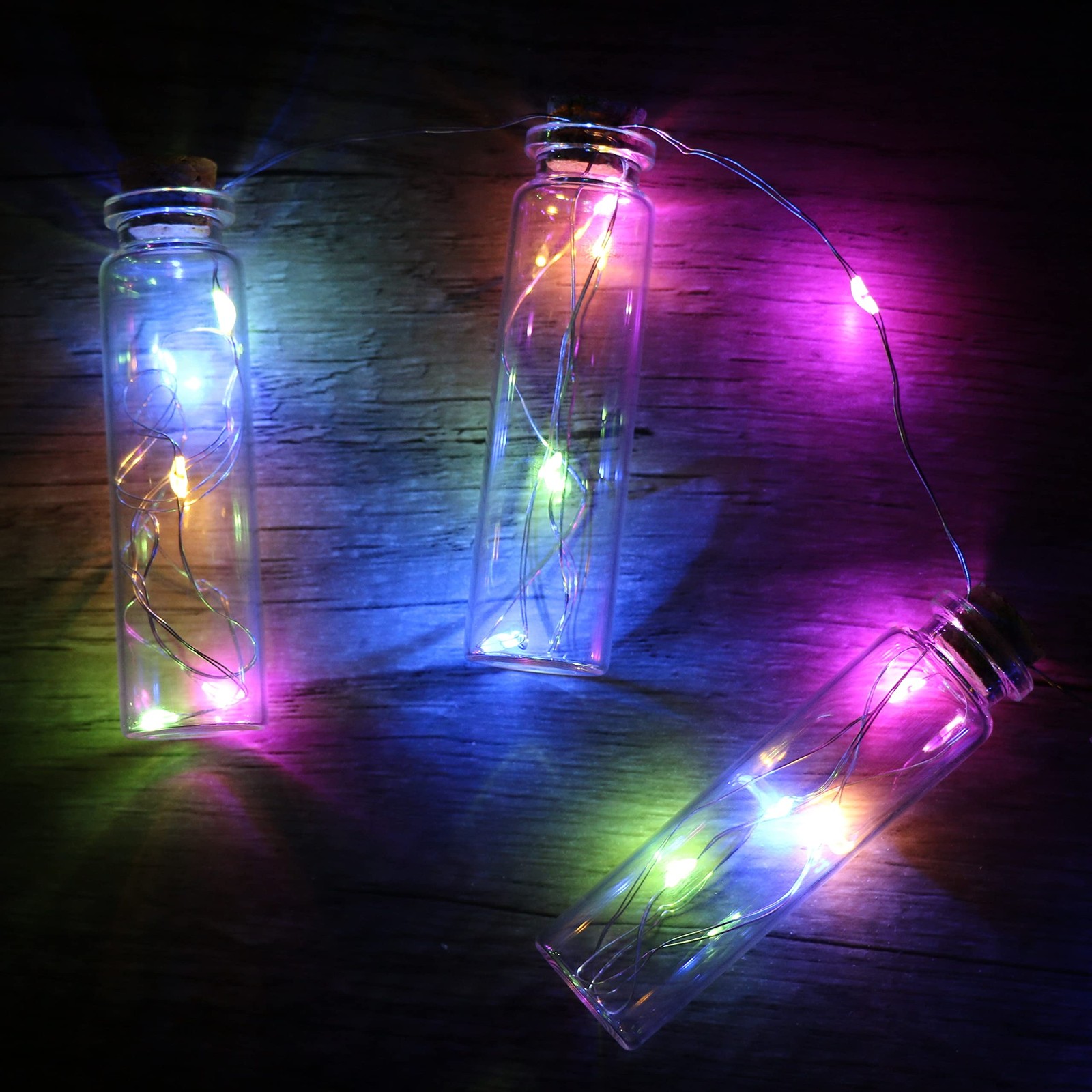 20ml Small Glass BottlesTiny Glass Vials,Jars with Cork Stoppers,Message Bottles