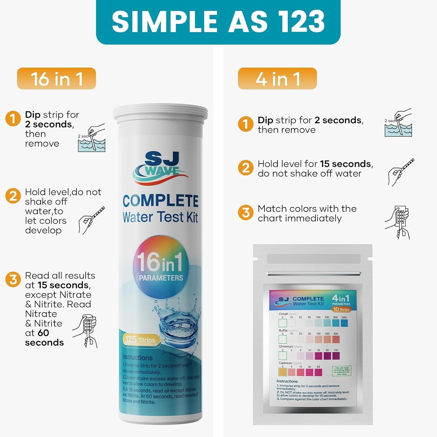 22 in 1 Water Test Kit for Lead, Fluoride, Chlorine, Hardness, Iron