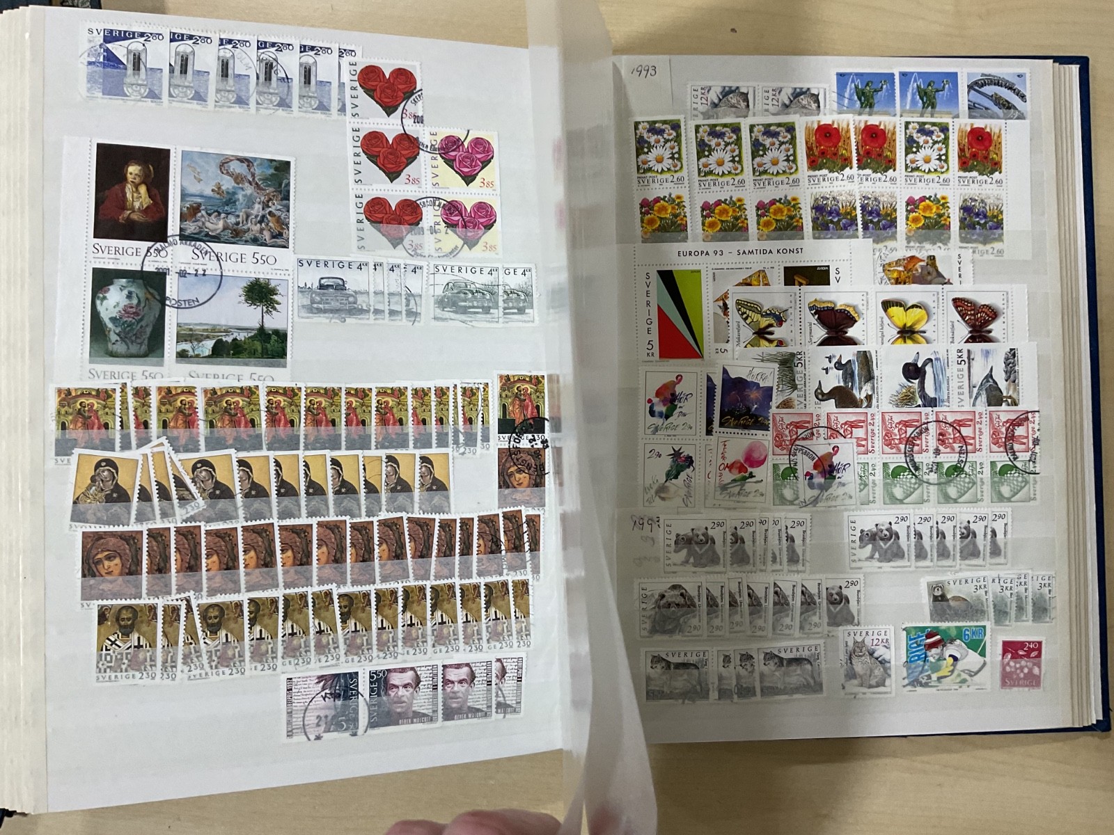 Sweden stamps. Vintage. 4 stock books/album. 4.8kg. BG97*