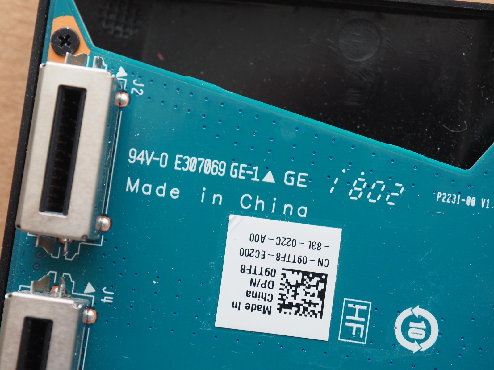 Used Dell Alienware Video Card SLI Bridge T77002 DELL 09TTF8 Connection Board