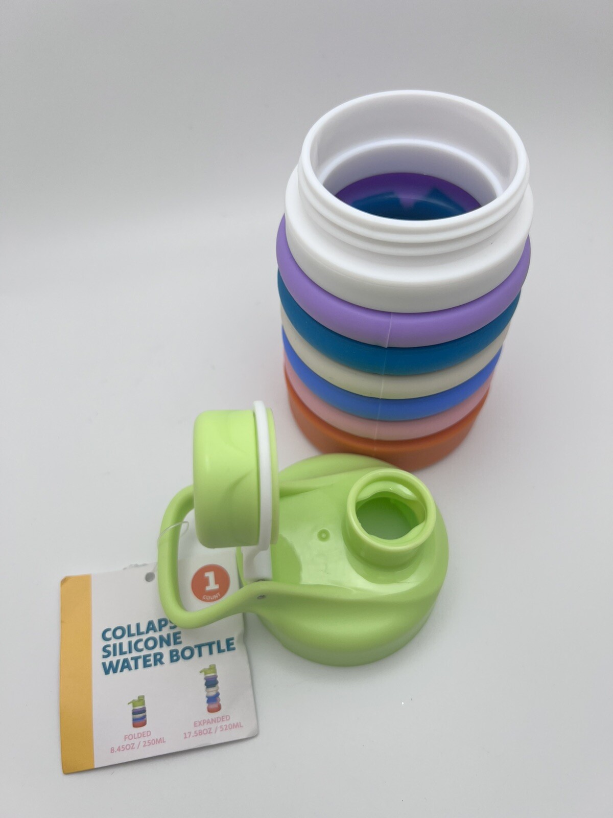 Collapsible Water Bottle Target Bullseye Playground Multicolor