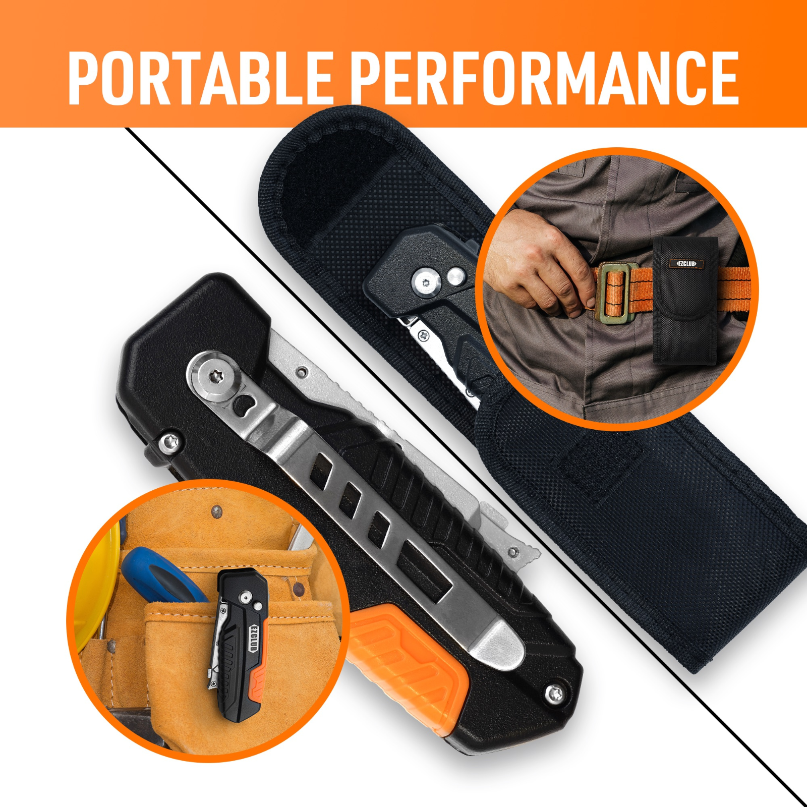 2 in 1 Multifunction Folding Utility Knife Scraper Tool Portable with Carry Case