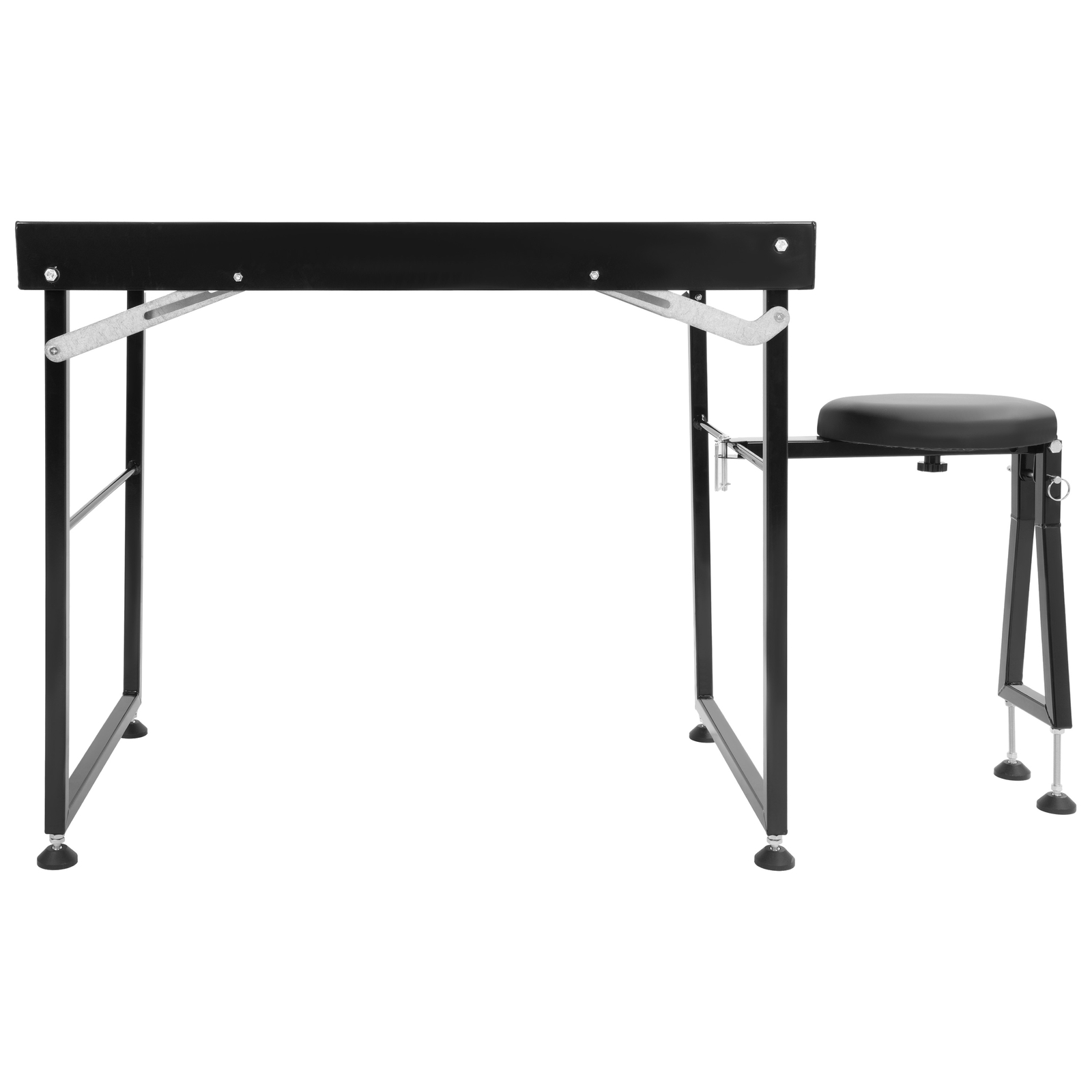 Outdoor Long Range Adjustable Shooting Table Portable Heavy Duty w/ Padded Seat