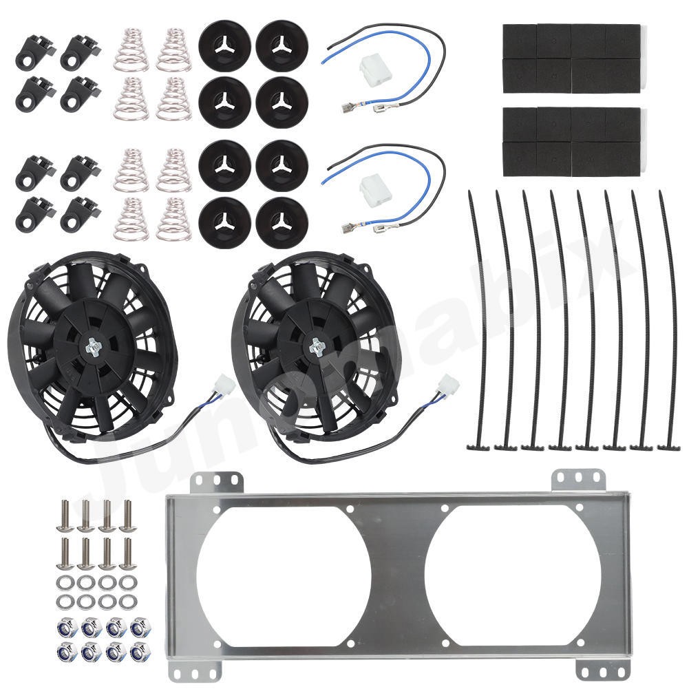 8'' Dual Fan & Shroud Kit for Tru-Cool 40K Derale 9500 Huron Speed Silver Series