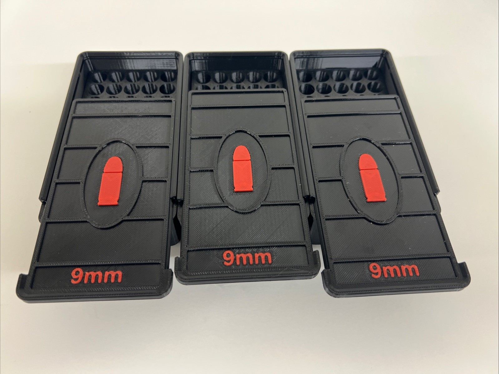 Stackable 9mm Ammo Box 50rd Capacity (3 Pack)