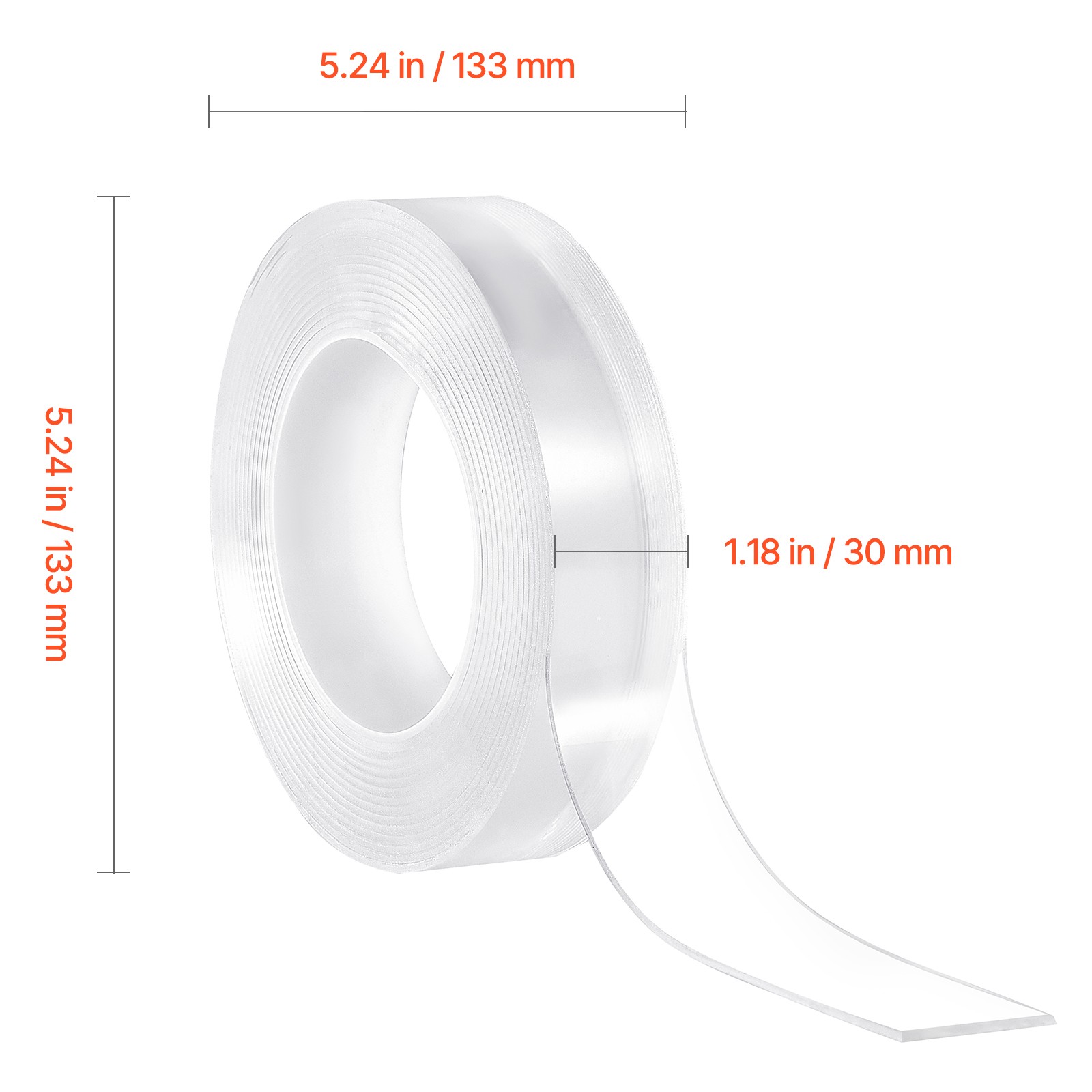 Double Sided Tape Heavy Duty 16 ft Long Nano Mounting Tape Clear Wall Car