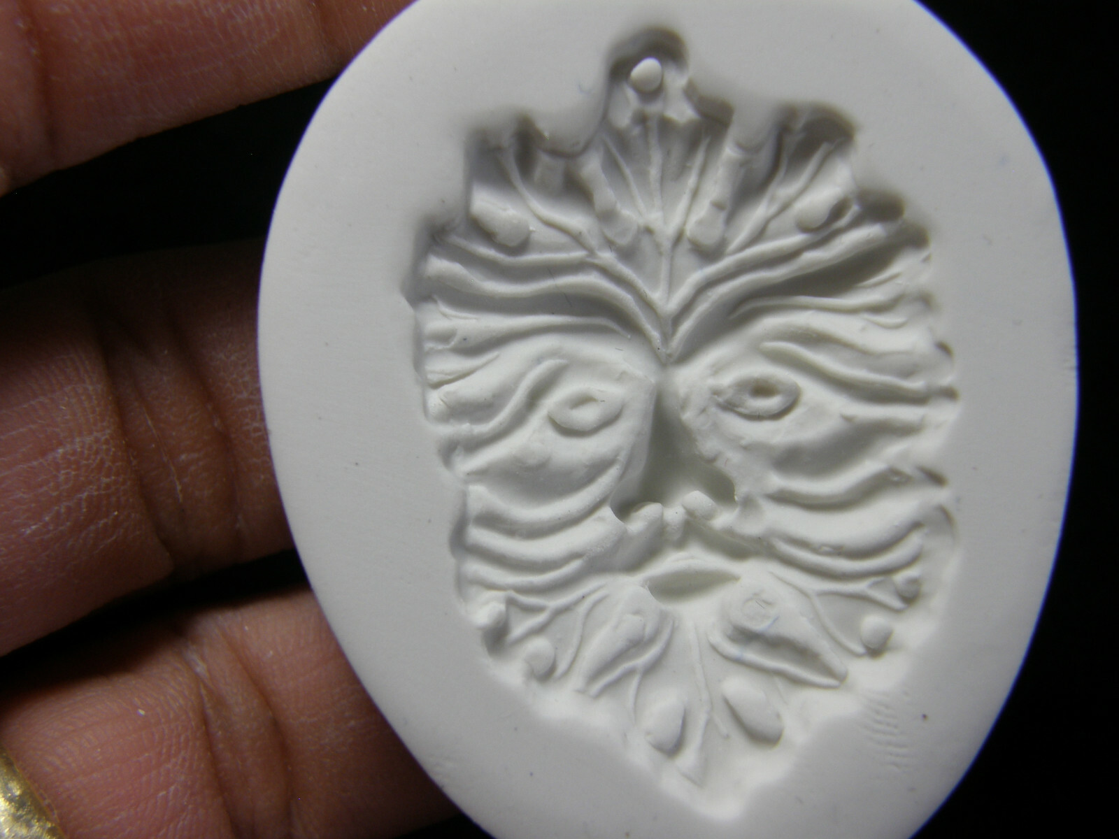 Green Man Face Polymer Clay Mold (MD1533)
