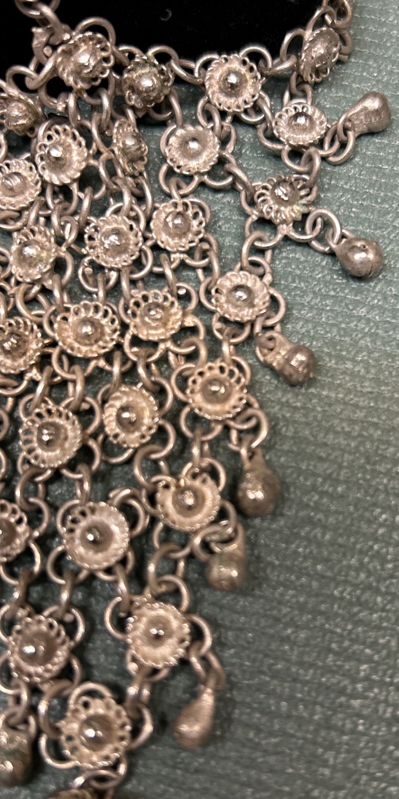 Bedouin Hand Jewelry with Silver Lace-style Harness Arabian Bracelet/Ring UNIQUE