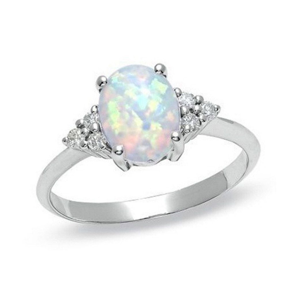 Natural Ethiopian Opal Stone 925 Sterling Silver Handmade Ring Wedding for Gift