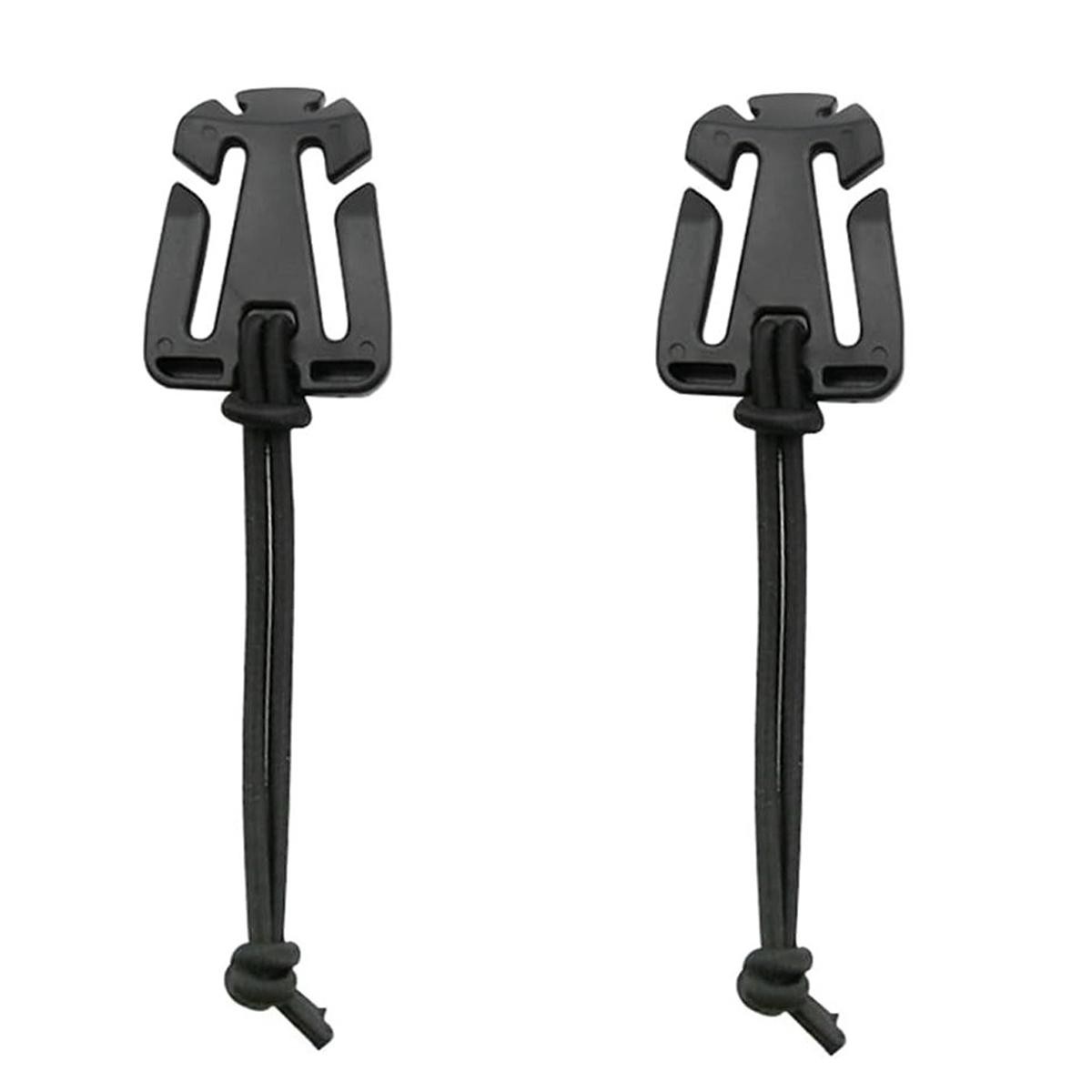 12Pcs Molle Clips with Elastic Rope Tactical Gear for Backpack Straps Management