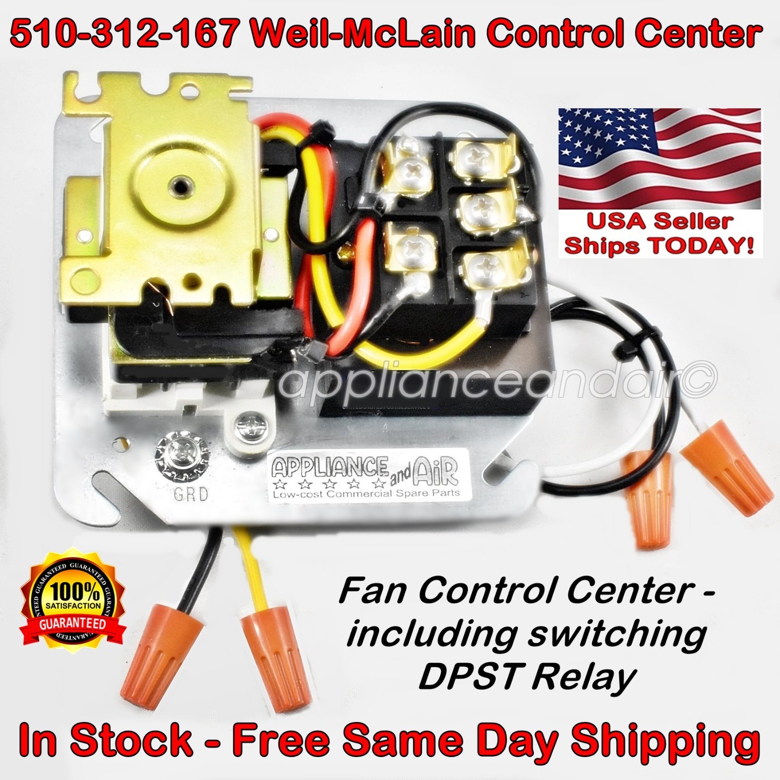 OEM WEIL MCLAIN 510-312-167 R8285D1000 Transformer and Relay, Ships FREE Today!