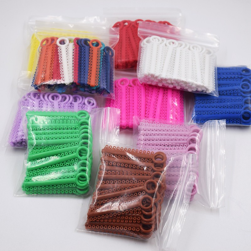 50 Packs Dental Orthodontic 36 Colors Elastic Braces Rubber Ligature Ties Bands
