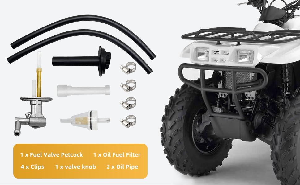 Fuel Valve Petcock & Lever Screw For Kawasaki Prairie 360 KVF360 2003-2013