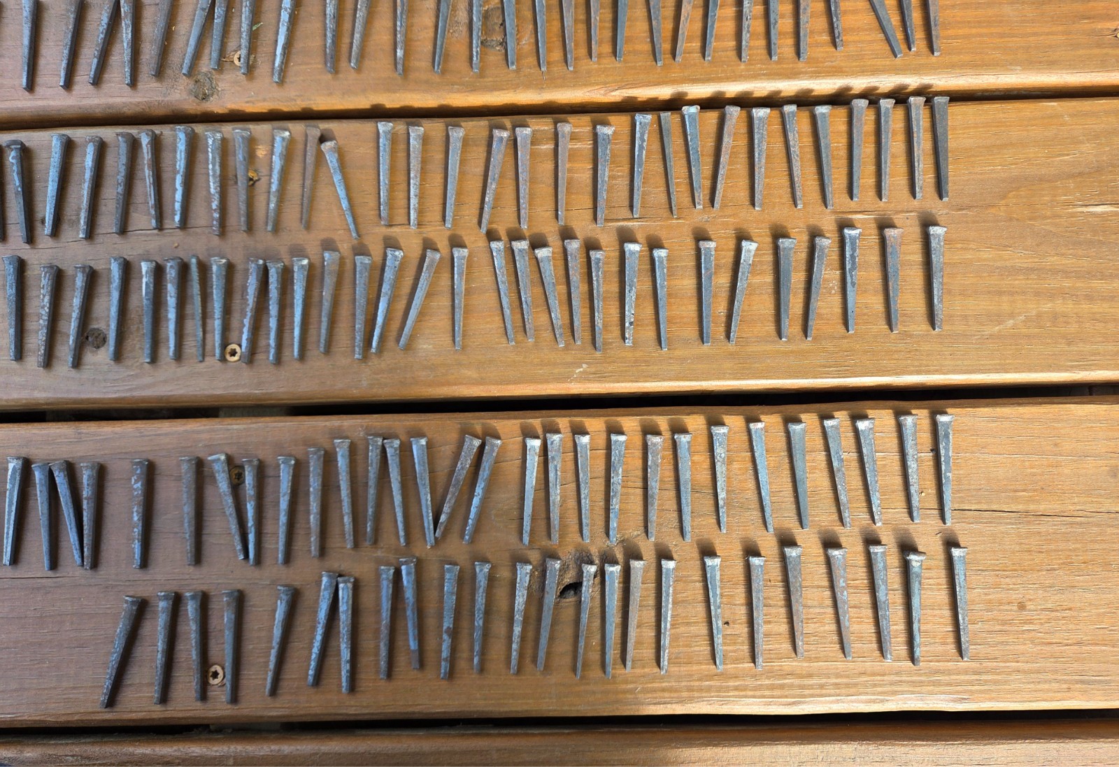 238 Vintage Antique Some Rusty Square Head Nails 197 @ 2" & 41 @ 1 1/2"
