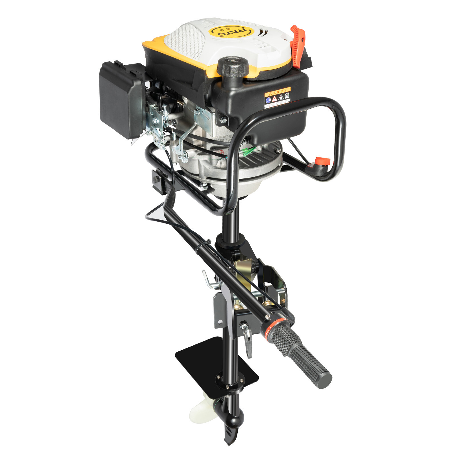 4-Stroke 9 HP Outboard Motor Gas powered Boat Engine With Air Cooling Heavy Duty